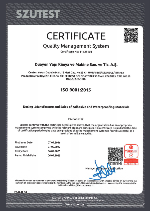 ISO Certificate